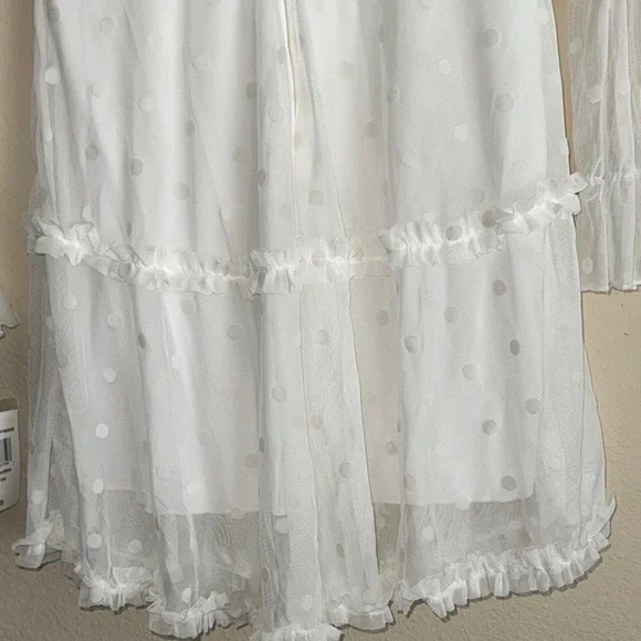 B Darlin White Ruffled Tiered Babydoll Dress - Picture 11 of 11